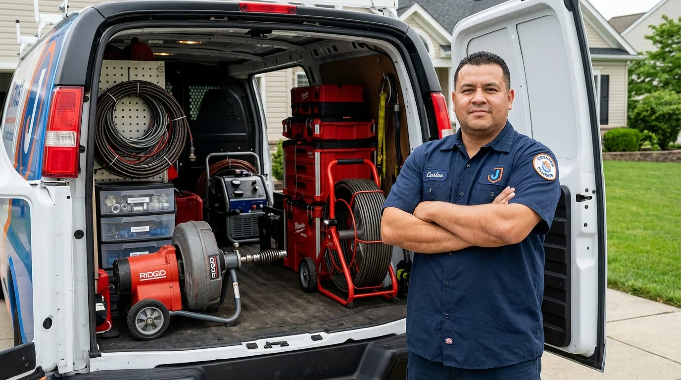 Professional drain cleaning equipment and Johns Plumbing LLC plumber in Mountain Home